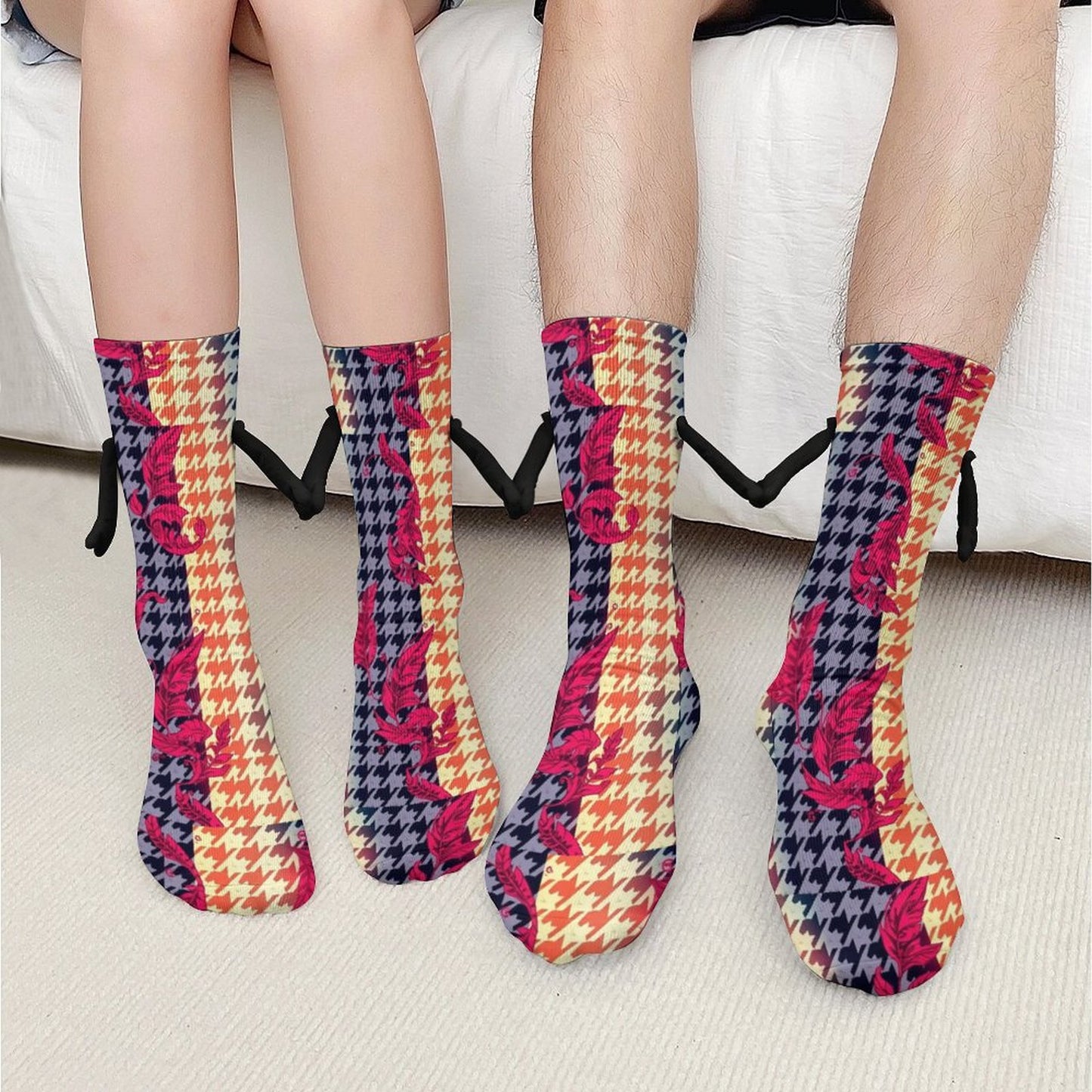 Munsieur Design Buddy Socks Magnetic Holding Hands Funny Socks accessories