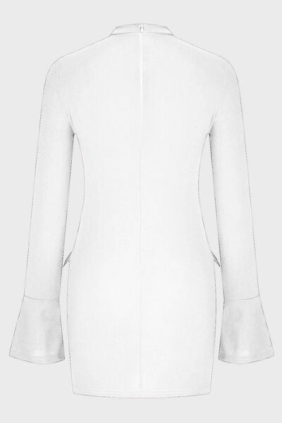 Mock Neck Long Sleeve Mini Dress - Munsieur