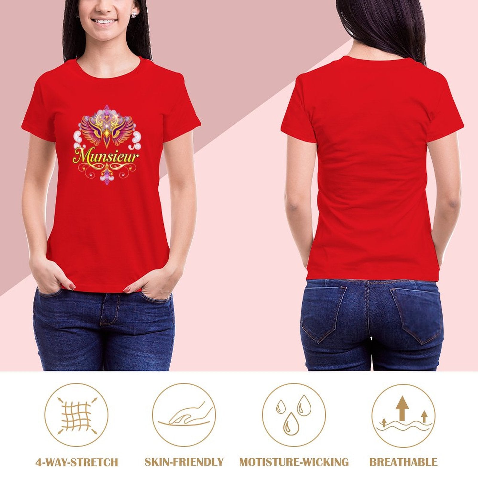 Munsieur T-Shirt for Women: Chic, Comfortable, and Timeless for Her - Munsieur
