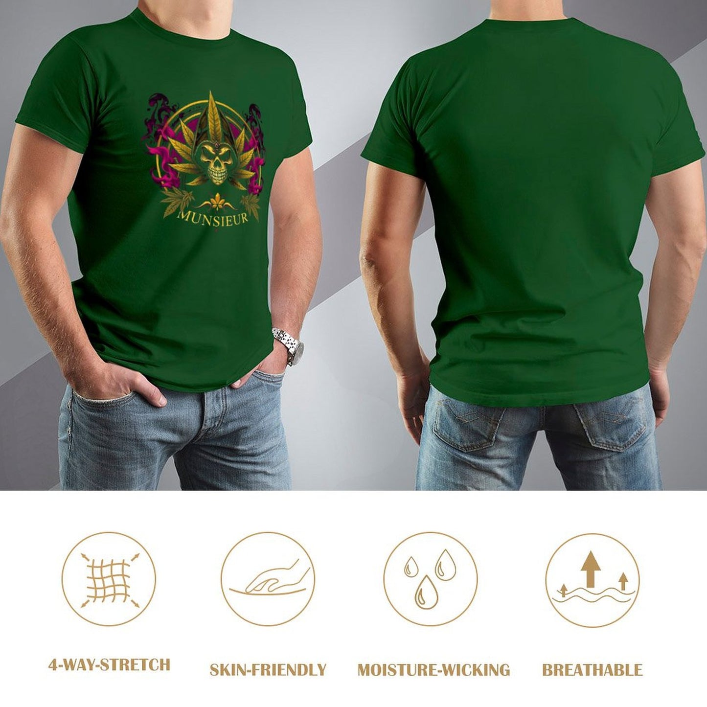 Munsieur 420 Collection "Out The Smoke" Tee for Men