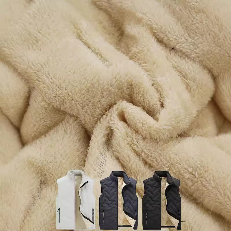 Vest For Middle-aged And Elderly People Warm Thickened Cotton Coat Wool For Men - Munsieur