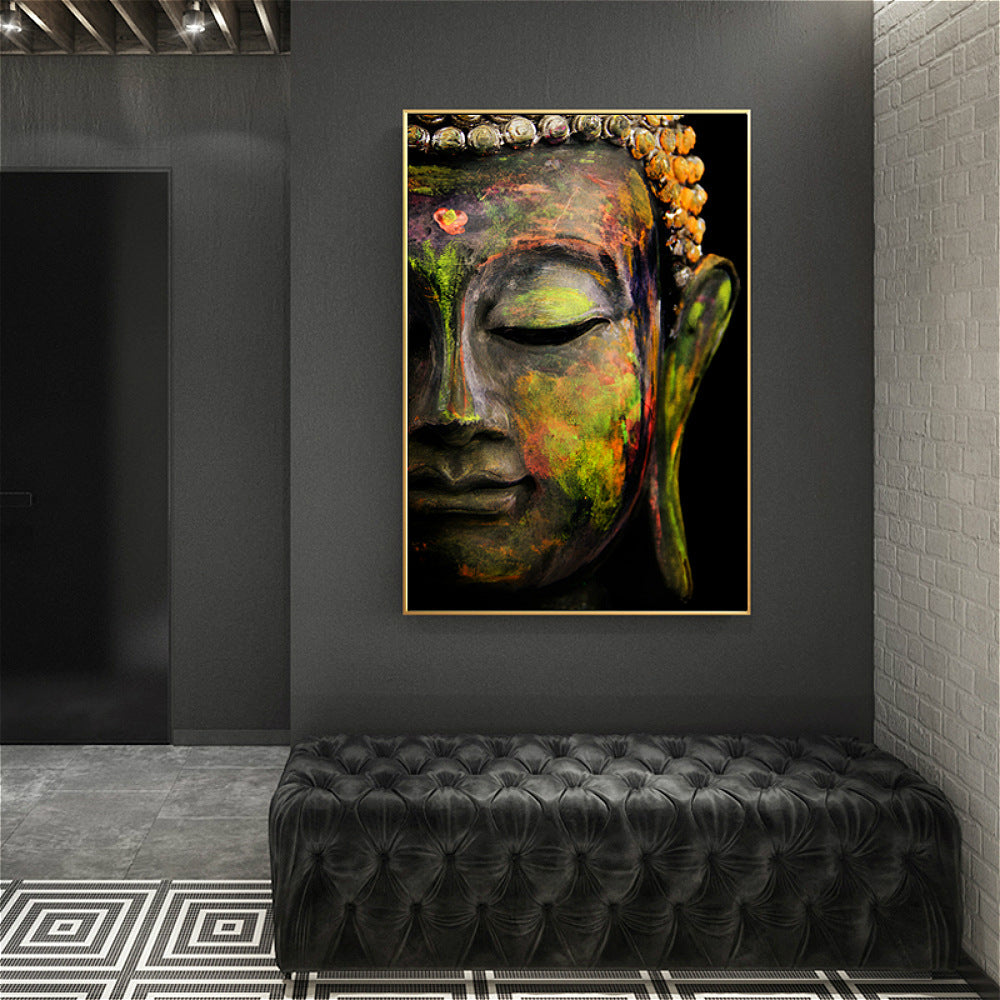 Buddha head portrait study decorative painting Art