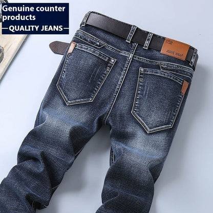 Men's Pants Straight Slim Stretch Business Casual Korean Style - Munsieur