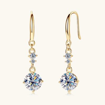 2 Carat Moissanite 925 Sterling Silver Earrings - Munsieur