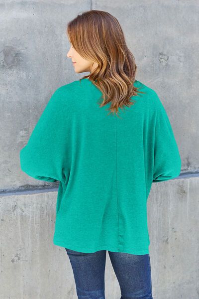 Double Take Full Size Round Neck Long Sleeve T-Shirt - Munsieur