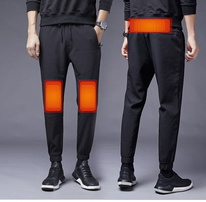 Men's USB Warm Heated Joggers Activewear Constant Temperature to Keep Warm