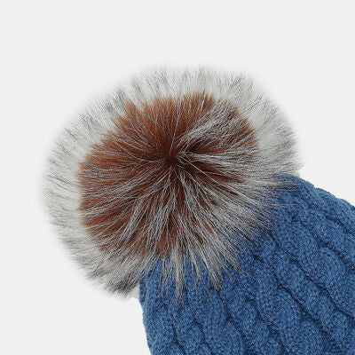 Cable Knit Winter Hat with Pompom - Munsieur
