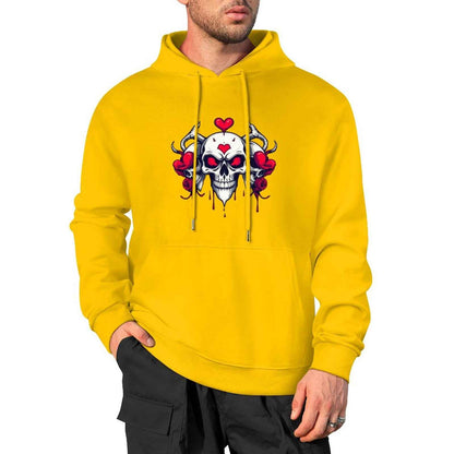 Munsieur Bleeding Royalty: Skull Hoodie for Men - Munsieur