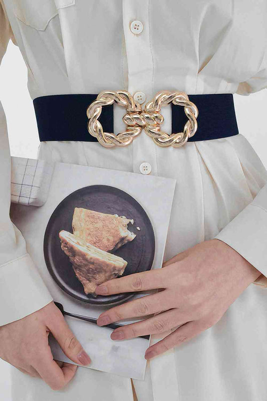 Zinc Alloy Buckle Elastic Belt - Munsieur