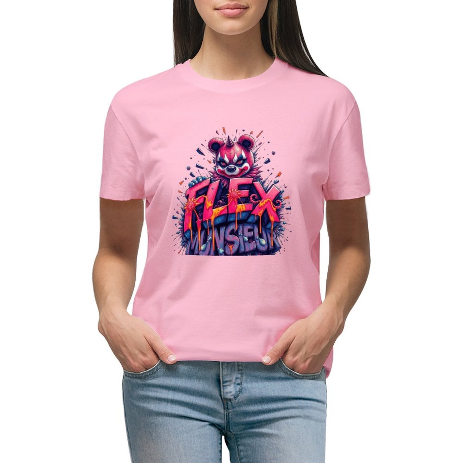 **Sale** Women's Munsieur T-shirt "Flex" Streetwear for Her