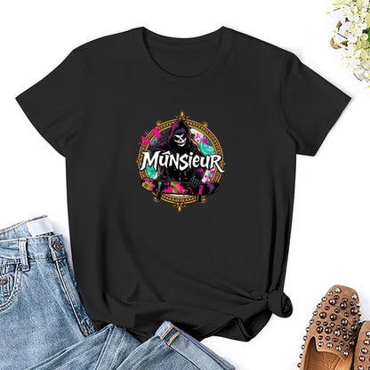 Women's T-shirt Munsieur Brand Streetwear Skater Design Skateboarding