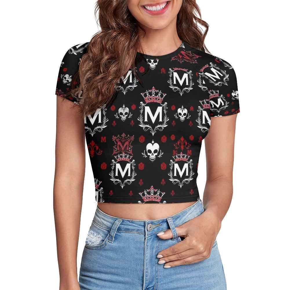 Tight cropped navel-baring T-shirt
