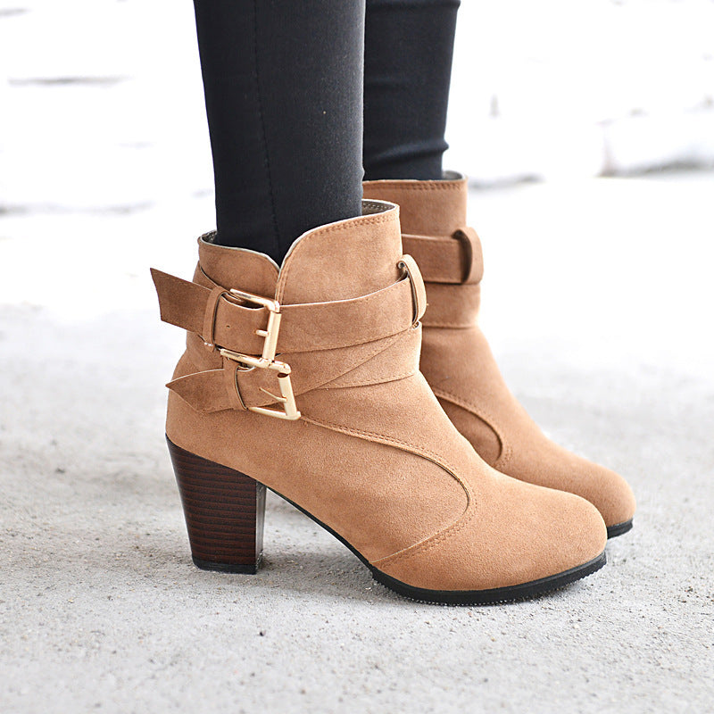Winter Autumn Leather Casual Women's Warm Ankle Boots