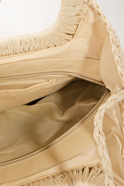 Fame Color Block Double-Use Braided Tote Bag - Munsieur