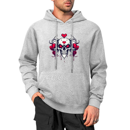 Munsieur Bleeding Royalty: Skull Hoodie for Men - Munsieur