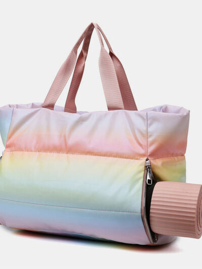Gradient Quilted Travel Bag with Side Zippers - Munsieur