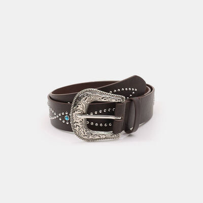 PU Leather Rhinestone Belt - Munsieur