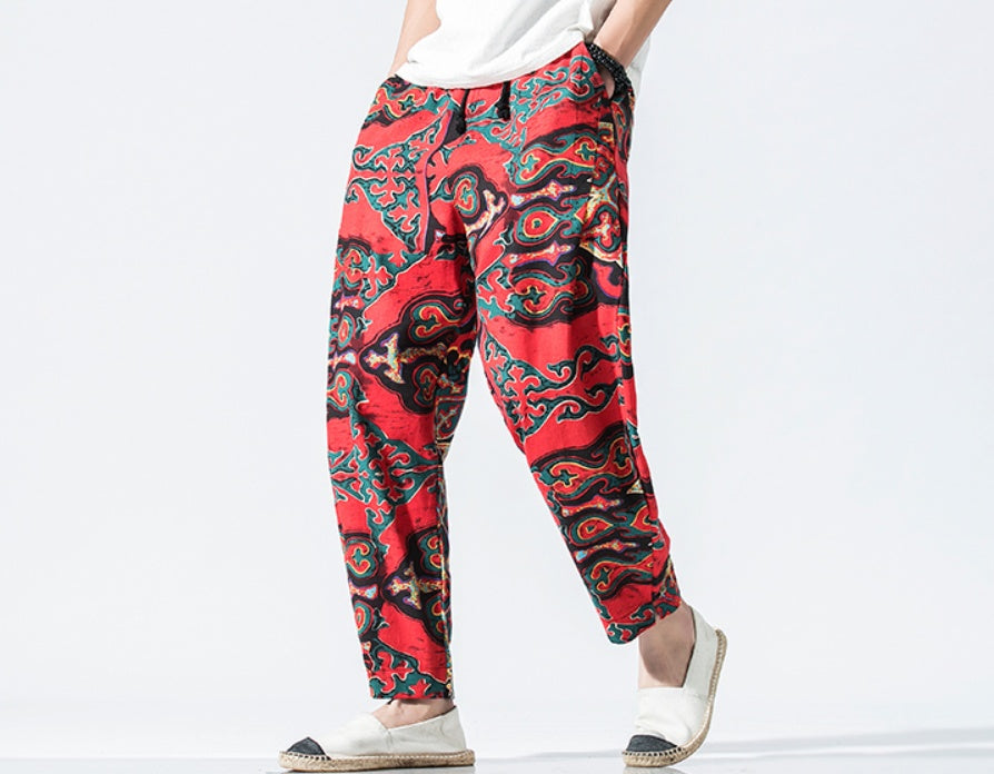 Chinese Style Lantern Nine Pants