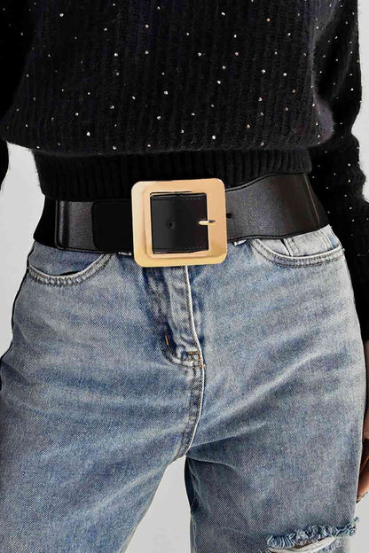 Alloy Buckle PU Leather Belt - Munsieur