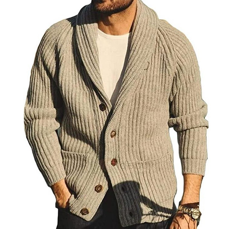Men's Lapel Knitting Cardigan Hoodie Munsieur Season - Munsieur
