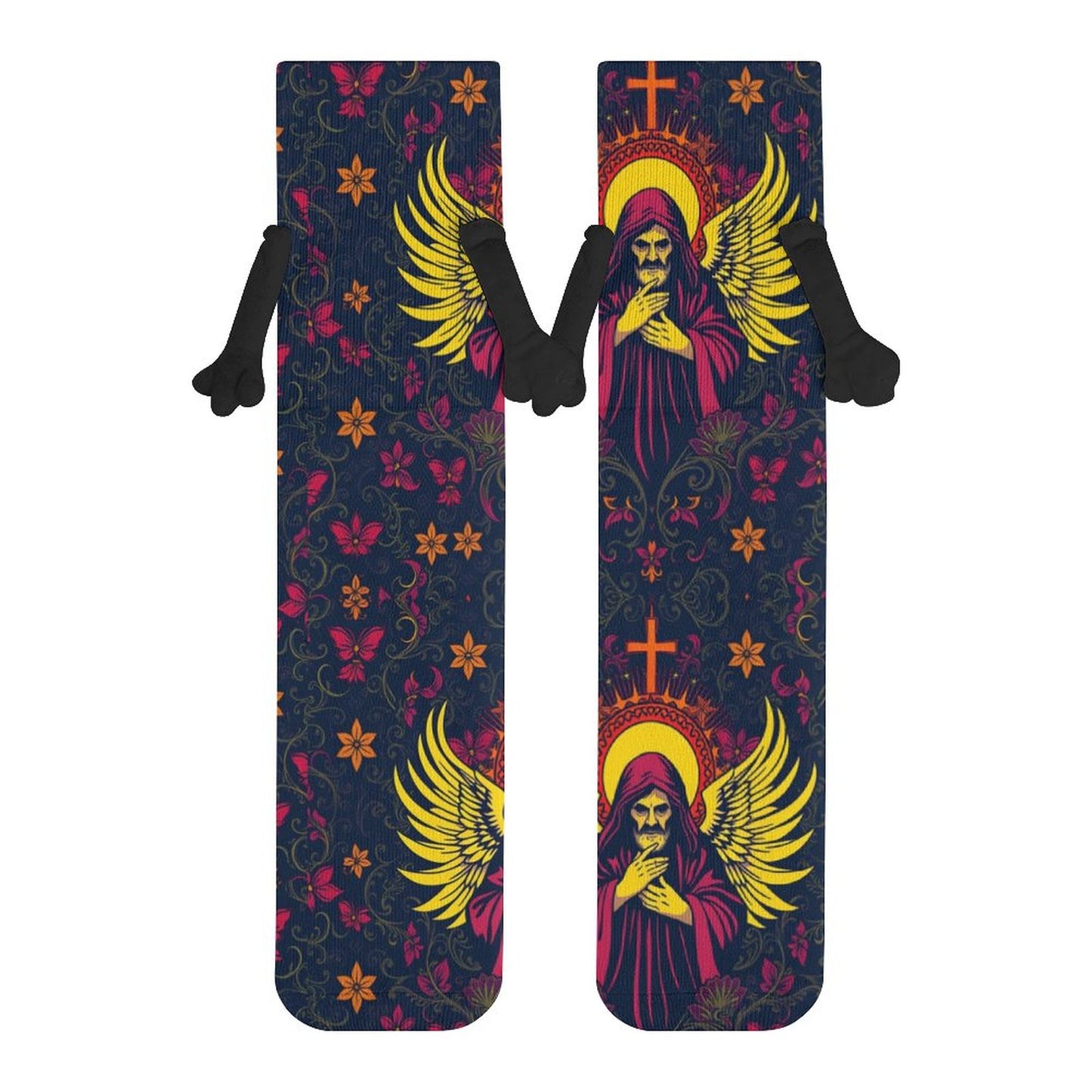 Munsieur Design Buddy Socks Magnetic Holding Hands Funny Socks accessories