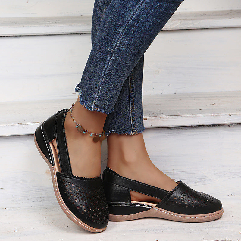 Round Toe Cross-border Large Size Flats Women's