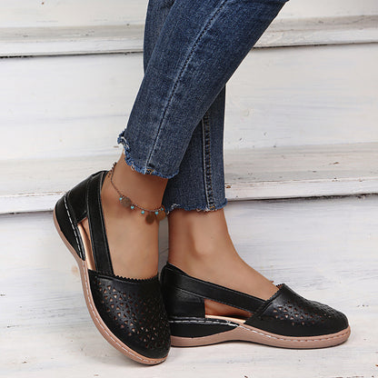 Round Toe Cross-border Large Size Flats Women's
