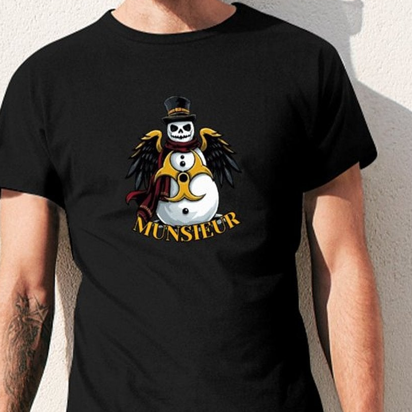 Men's Munsieur Christmas Tee Design "Atomic Snow"