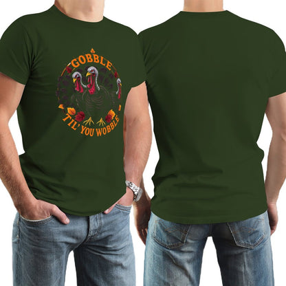 Munsieur Men's Tee Thanksgiving Collection "Gobble Til' You Wobble"