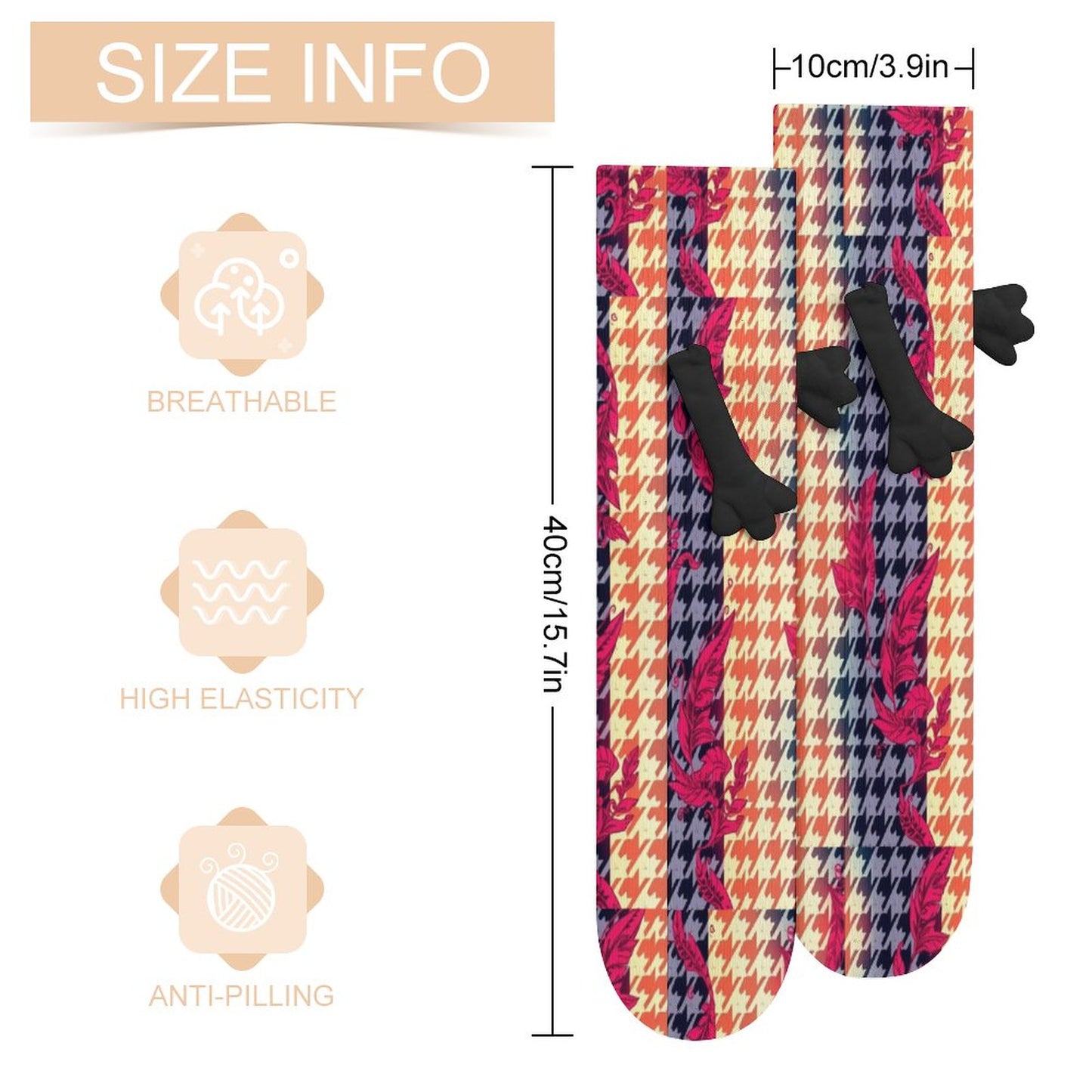 Munsieur Design Buddy Socks Magnetic Holding Hands Funny Socks accessories