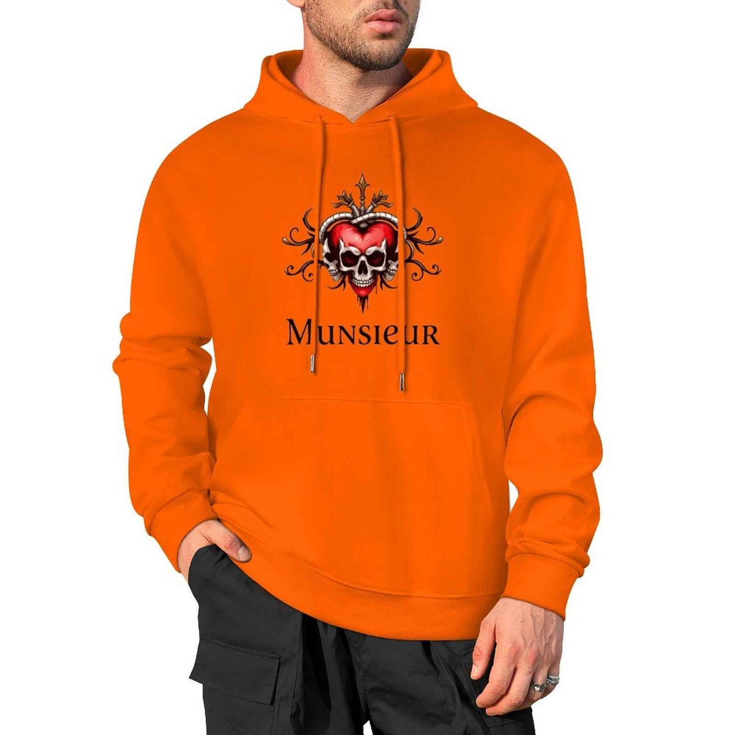 Munsieur Deadly Love: Skull Hoodie for Men - Munsieur