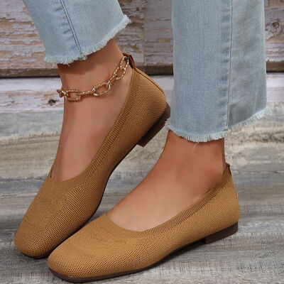Square Toe Flat Slip-Ons - Munsieur