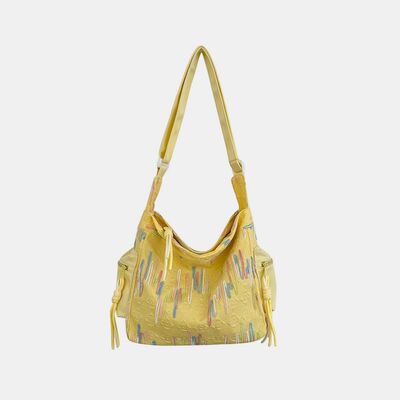 Contrast Texture Shoulder Bag - Munsieur