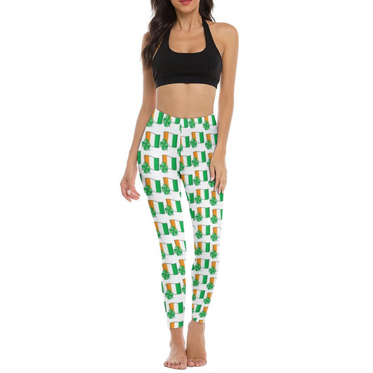 Munsieur St. Patrick's Day Collection Women's Hot Yoga Stretch Leggings