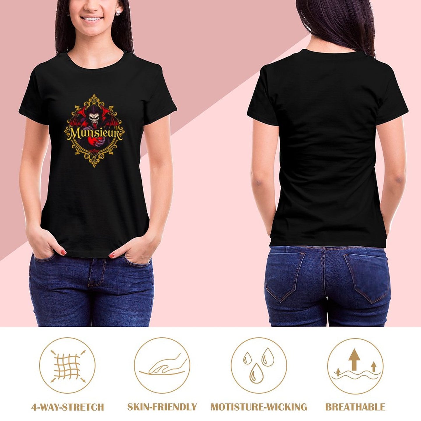 Women's Munsieur T-shirt "Noor" Valentine's Day Design Bleeding Collection