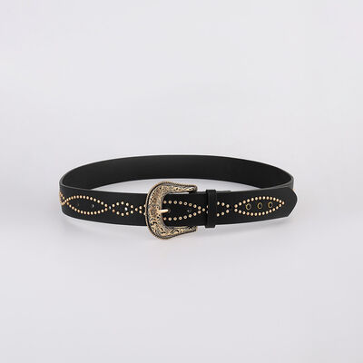 PU Leather Rhinestone Belt - Munsieur