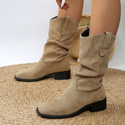 Pleated Pull-On Western Cowboy Boots - Munsieur