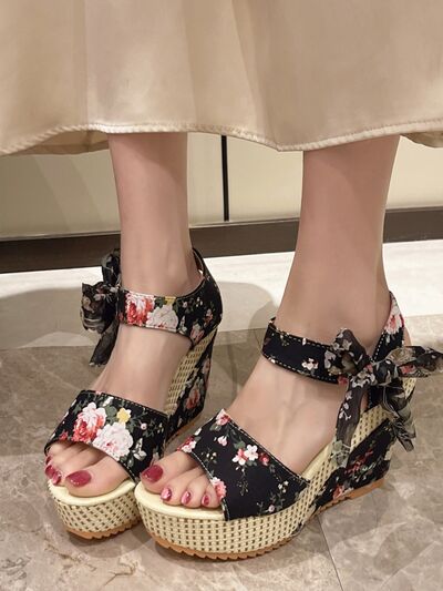 Floral Tied High Heel Sandals - Munsieur