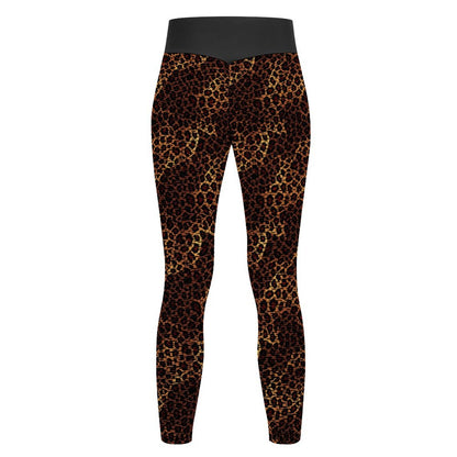Munsieur Custom Printed Honeycomb Textured Yoga Leggings for Women