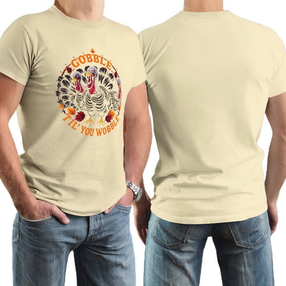 Munsieur Men's Tee Thanksgiving Collection "Gobble Til' You Wobble"