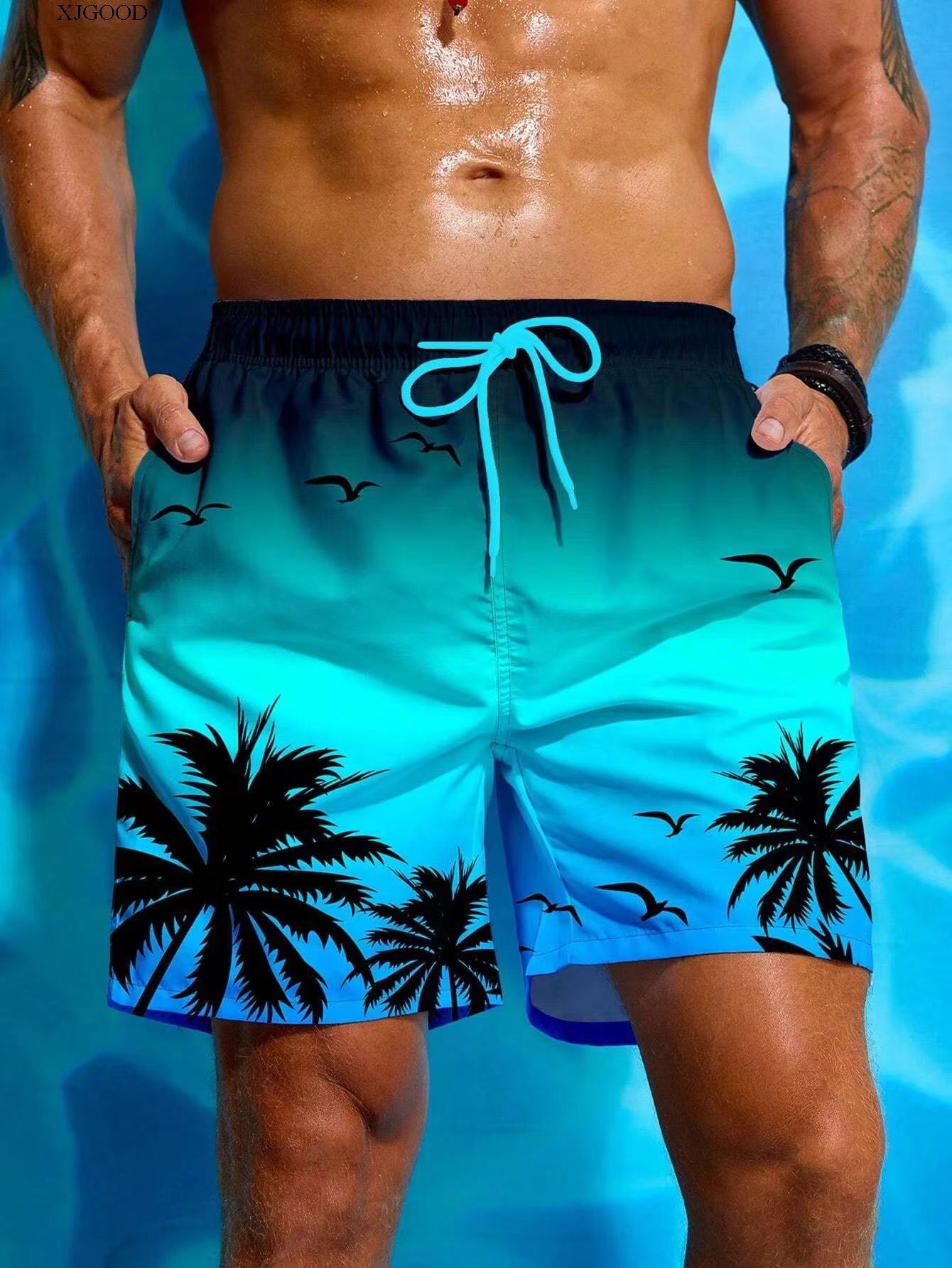Graffiti 3D Casual Loose Assorted Men's Beach Shorts
