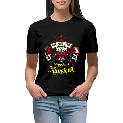 Munsieur Women's Custom T-Shirt "Agnsieur" Streetwear for Her