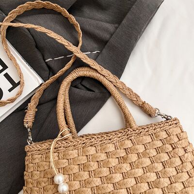 Braided Strap Paper Weave Shoulder Bag - Munsieur