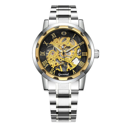 Strip Hollow Gold Manual Mechanical Watch
