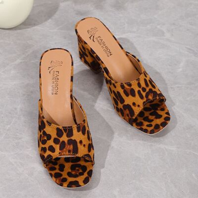 Leopard Block Heels Suede - Munsieur