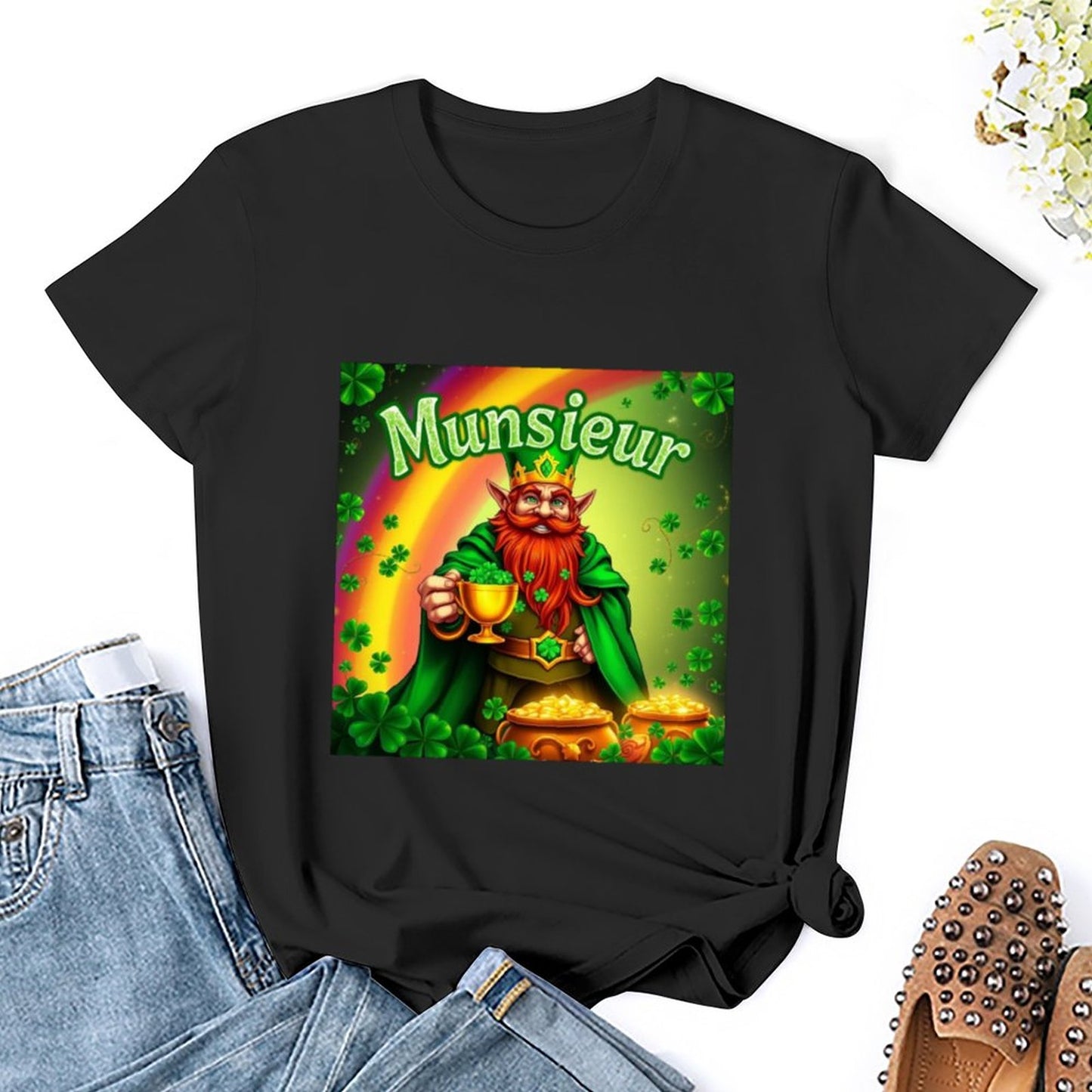 Munsieur St. Patrick's Day Collection T-Shirt for Women – Lucky Charm II