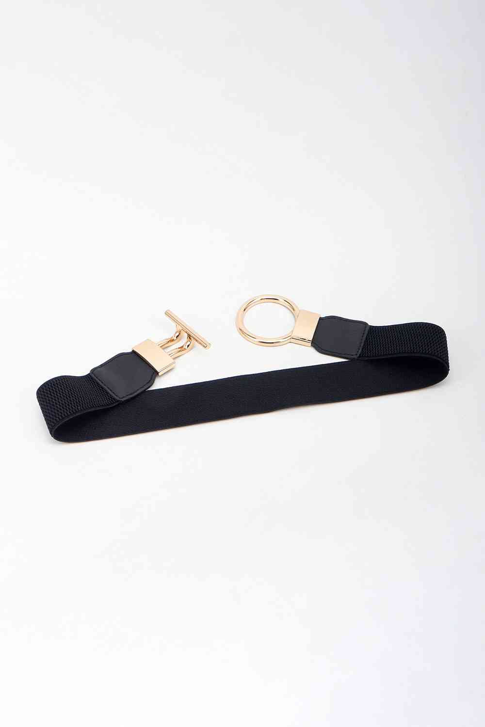 Circle Shape Buckle Zinc Alloy Buckle PU Leather Belt - Munsieur