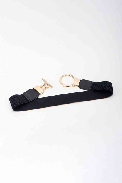 Circle Shape Buckle Zinc Alloy Buckle PU Leather Belt - Munsieur
