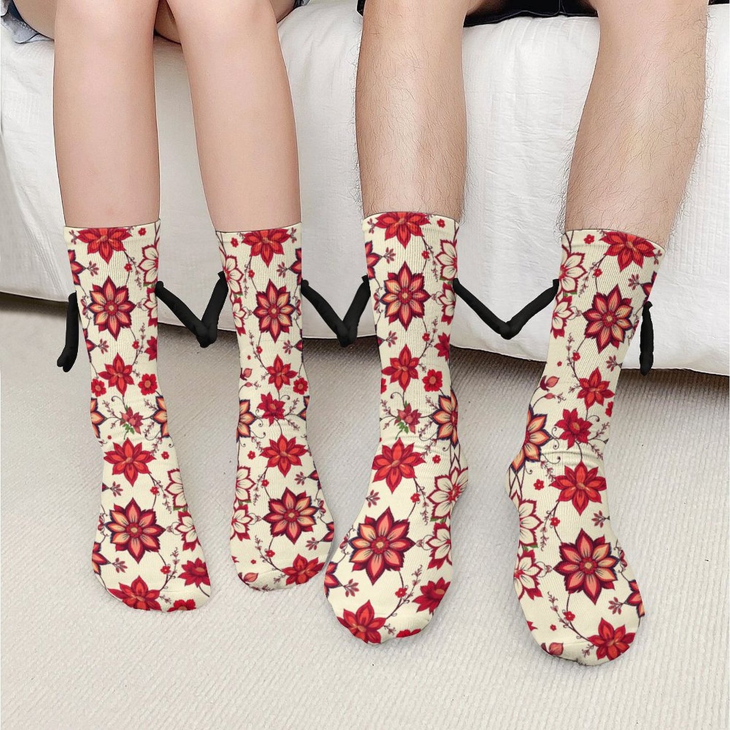 Munsieur Design Buddy Socks Magnetic Holding Hands Funny Socks accessories