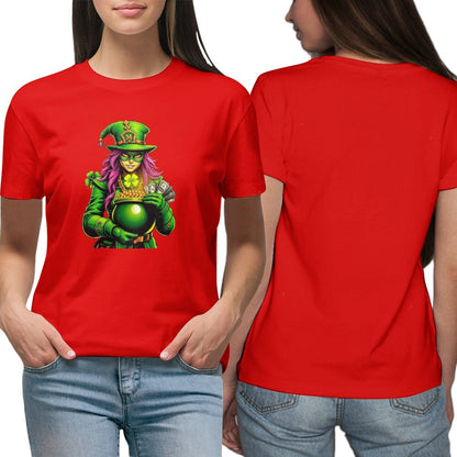 Koleksi Hari St. Patrick T-shirt Wanita "Kimberly" Mafia Leprechaun